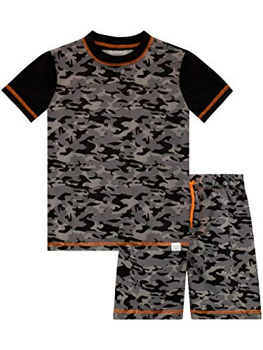 Harry Bear Boys Camouflage Two Piece Swim Set Size 14 Black