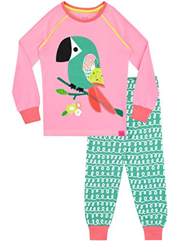 Harry Bear Girls Tropical Toucan Pajamas Pink Size 8