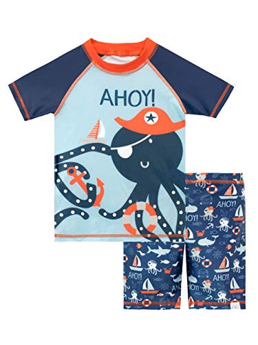 Harry Bear Boys Octopus Two Piece Swim Set Size 6 Blue