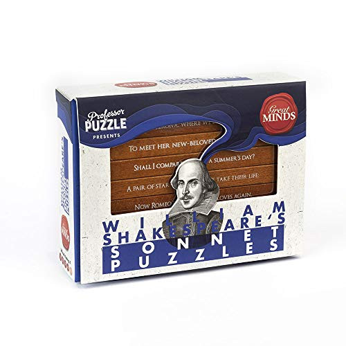 Shakespeares Sonnet Puzzle Brain Teaser Puzzle  Part of The Great Minds Collection of 3D Wooden PuzzlesBrain Teasers by Professor Puzzle
