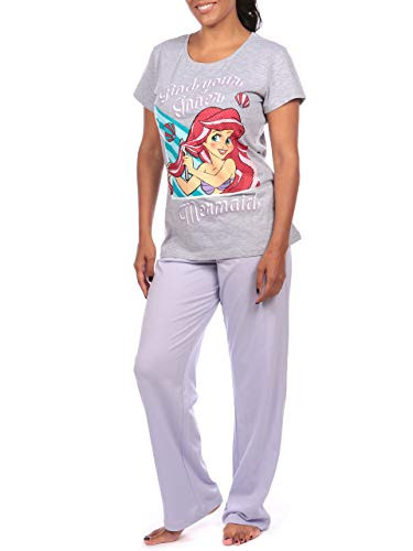 Disney Womens The Little Mermaid Pajamas Multicolored Size Medium