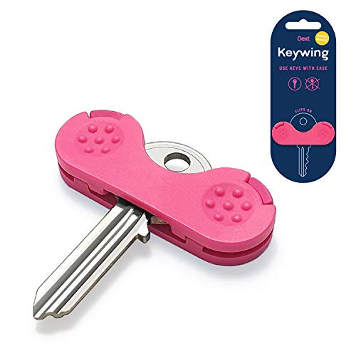 Keywing Key Turner Aid Award Winning Makes Keys Much Easier to find Grip and Turn Popular as an Arthritis MS Elderly weak Grip  Hand Strength Mobility aid to Help use Keys with Ease Pink