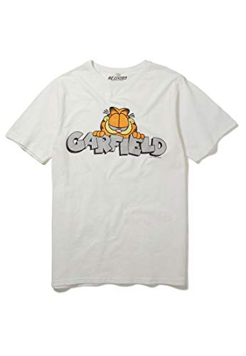 Recovered Garfield Vintage Peeking Logo White TShirt Size XL