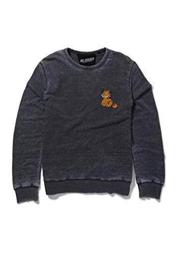 Recovered Garfield Pocket Place Charcoal Sweatshirt Size XL