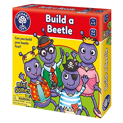 Orchard Toys Build a Beetle  TravelSized Matching and Memory Game  Learning Made Fun  Perfect for Home Learning