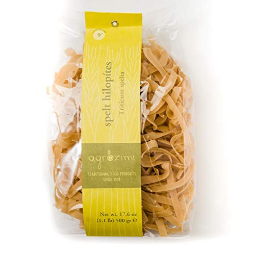 Agrozimi Spelt Hilopites  Bronze DieCut Naturally AirDried Greek Pasta Fettucine  500g176oz
