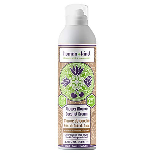 HumanKind Shower Mousse Wash Lather and Cleanse Skin with Puffs of Fluffy Foam Nourishes Dry Skin with Coconut Oil Natural Vegan Skin Care Coconut Dream 676 fl oz HumanKind Shower Mousse Wash Lather and Cleanse Skin with Puffs of Fluffy Foam Nourishes Dry Skin with Coconut Oil Natural Vegan Skin Care Coconut Dream 676 fl oz