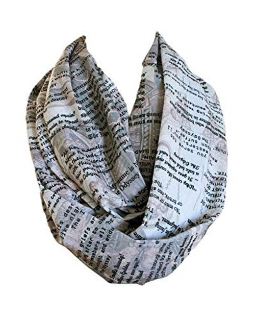 Etwoas Homer Ilyada and Odyssey Book Quotes Infinity Scarf Circle Loop Scarf Etwoas Homer Ilyada and Odyssey Book Quotes Infinity Scarf Circle Loop Scarf