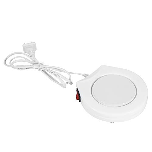 HelloCreate Tea Coffee Cup Warmer 110V White Electric Powered Cup Warmer Heater Pad Coffee Tea Milk Mug US Plug