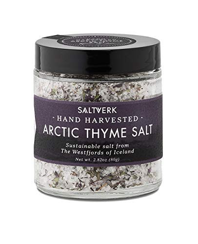 Saltverk Arctic Thyme Sea Salt 282 Ounces of Handcrafted Gourmet Salt Flakes