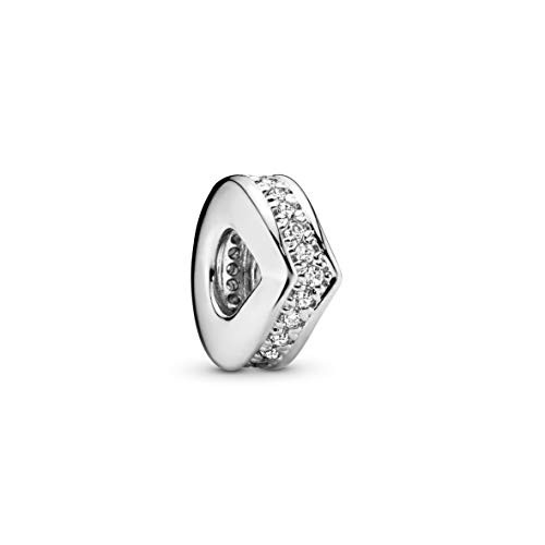 Pandora Jewelry Sparkling Wishbone Spacer Cubic Zirconia Charm in Sterling Silver