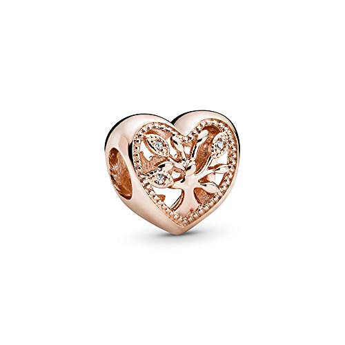 PANDORA Openwork Family Tree Heart Clear CZ PANDORA Rose Charm  788826C01