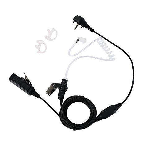 Klykon 2 Wire Surveillance Kit Covert Acoustic Tube Bodyguard Earpiece Headset Ptt Mic for Yaesu Vertex Standard VX261 VX230 VX231 VX298 VX350 VX351 VX180 EVX531 2 Way Radio Walkie Talkie