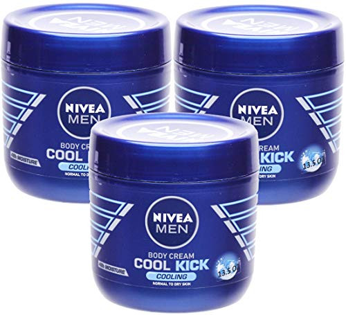 Nivea Men Cool Kick Body Cream  135 Fl Oz  400 mL x 3 Pack