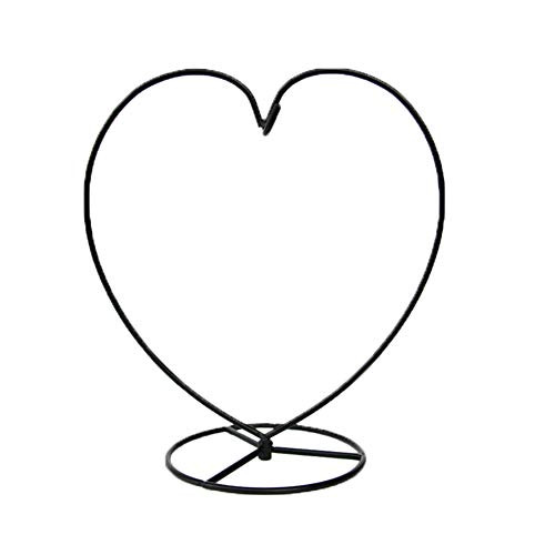 Awesomes Air Plant StandFlower Pot Stand Holder Iron Pothook Stand for Hanging Glass Terrarium Big Heart