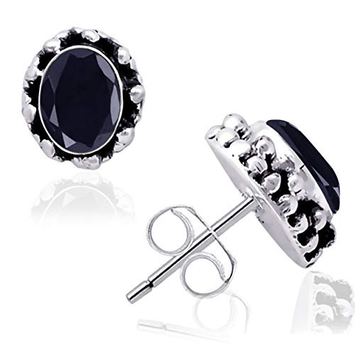 12 Ctw Oval Blue Sapphire 925 Sterling Silver StudEarring For Women By Orchid Jewelry 12 Ctw Oval Blue Sapphire 925 Sterling Silver StudEarring For Women By Orchid Jewelry