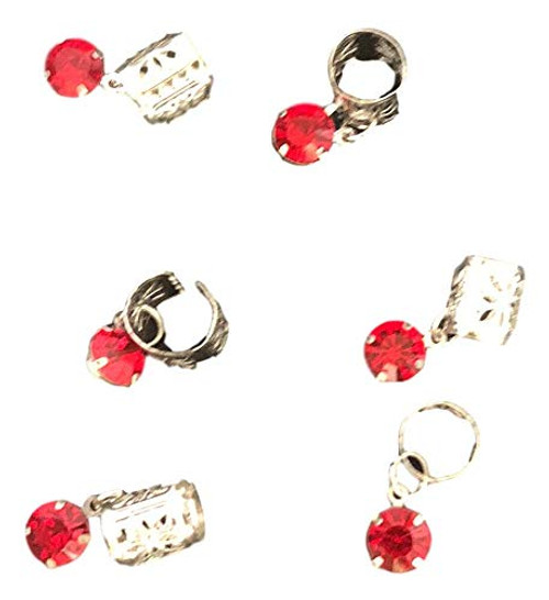 Hair jewelry with gemstone Hair Coil Dreadlocks Beads Hair Cuffs Hair Braids Clips Hair Decoration Braid Jewelry for Braids Accessories 6pc Red Hair jewelry with gemstone Hair Coil Dreadlocks Beads Hair Cuffs Hair Braids Clips Hair Decoration Braid Jewelry for Braids Accessories 6pc Red