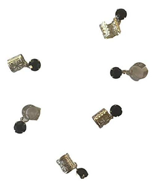 Hair jewelry with gemstone Hair Coil Dreadlocks Beads Hair Cuffs Hair Braids Clips Hair Decoration Braid Jewelry for Braids Accessories 6pc Black Hair jewelry with gemstone Hair Coil Dreadlocks Beads Hair Cuffs Hair Braids Clips Hair Decoration Braid Jewelry for Braids Accessories 6pc Black