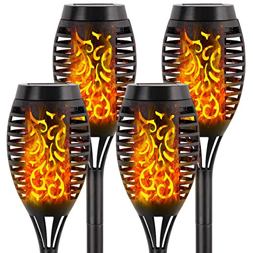 Solar Lights Outdoor Pathway Waterproof Solar Torch Lights with Flickering Flame Security Landscape Lighting Spotlights for Patio Garden Yard Walkway Driveway Dusk to Dawn Auto OnOff 4 Pack Solar Lights Outdoor Pathway Waterproof Solar Torch Lights with Flickering Flame Security Landscape Lighting Spotlights for Patio Garden Yard Walkway Driveway Dusk to Dawn Auto OnOff 4 Pack