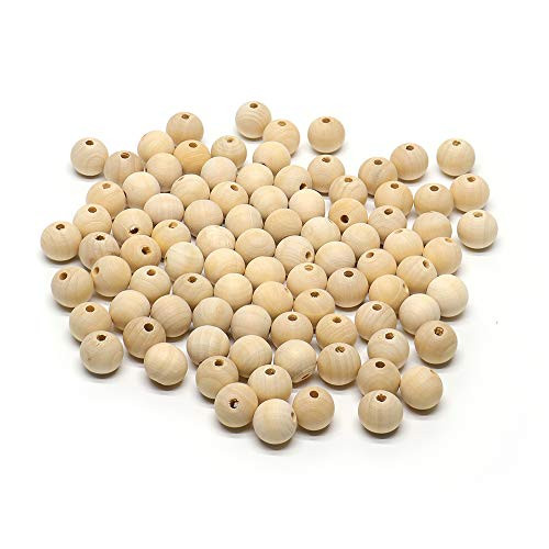 Dealglad 200Pcs 16mm Wooden Beads for Crafts Natural Unfinished Wood Spacer Beads Round Ball Wooden Loose Beads for DIY Jewelry Making Dealglad 200Pcs 16mm Wooden Beads for Crafts Natural Unfinished Wood Spacer Beads Round Ball Wooden Loose Beads for DIY Jewelry Making