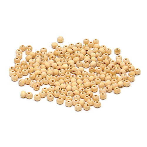 Dealglad 200Pcs 6mm Wood Beads Natural Round Ball Wooden Loose Beads Unfinished Wood Spacer Beads for Craft DIY Jewelry Making Dealglad 200Pcs 6mm Wood Beads Natural Round Ball Wooden Loose Beads Unfinished Wood Spacer Beads for Craft DIY Jewelry Making