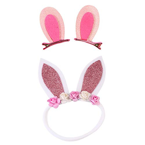 Easter Bunny Hair Clips Hairpins with Glitter Rabbit Ears Baby Girls HairClip JHE14 Pink Headband Set Easter Bunny Hair Clips Hairpins with Glitter Rabbit Ears Baby Girls HairClip JHE14 Pink Headband Set