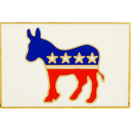 Democratic Party Donkey Logo Seal 1 Lapel or Hat Pin 1 Donkey Rect