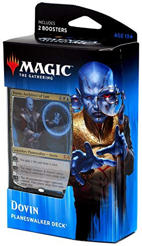 Magic The Gathering: MTG: Ravnica Allegiance Planeswalker Deck - Dovin (Blue/White) w/Two Booster Packs