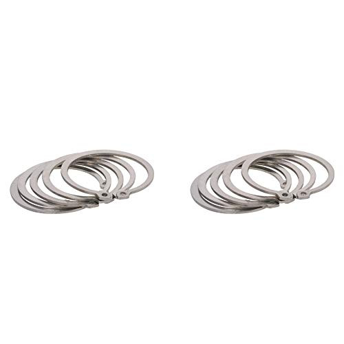 MroMax 304 Stainless Steel Sliver Tone External Circlip Retaining Shaft Snap Clip Rings 60mm 10pcs