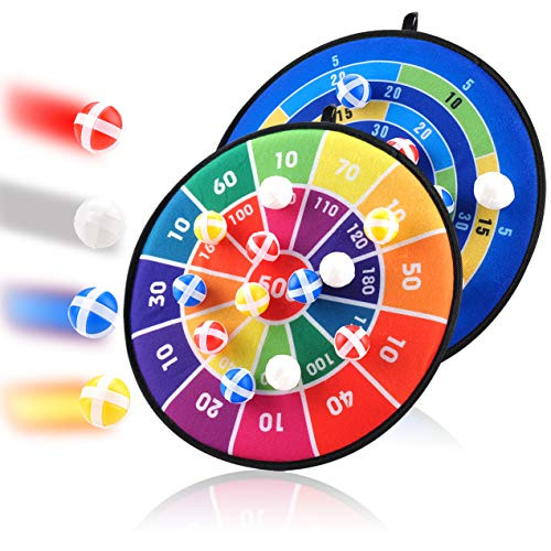 Fabric Dart Board Game Set for Kids 2PCS Fashion Pattern with 24 Hook and Loop Sticky Balls Family Fun Best Toy Gift Boys Girls Indoor Classic Games Diameter 142 Inch Pattern04 Fabric Dart Board Game Set for Kids 2PCS Fashion Pattern with 24 Hook and Loop Sticky Balls Family Fun Best Toy Gift Boys Girls Indoor Classic Games Diameter 142 Inch Pattern04