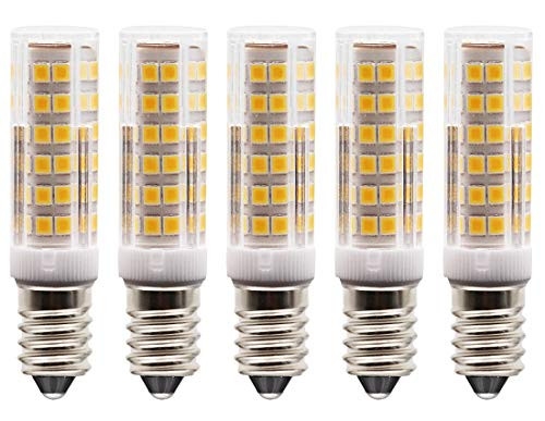 JCKing Pack of 5 7W E14 Energy Saving Bulb Lamp 75 SMD 2835 LEDs AC 100130V Natural White 40004500K 480LM60W Halogen Bulbs Equivalent LED E14 Spotlight Lamp