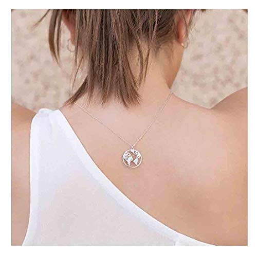 Olbye Map Pendant Necklace World Map Necklaces Choker for Women and Girls Globe Necklace Jewelry Minimalist Silver Olbye Map Pendant Necklace World Map Necklaces Choker for Women and Girls Globe Necklace Jewelry Minimalist Silver