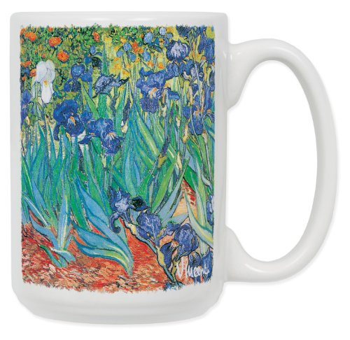 Art Plates "Van Gogh Irises" Ceramic Coffee Mug, 15 oz