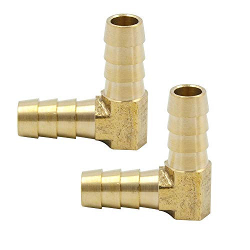Legines Brass Hose Barb Fitting 90 Degree Elbow 38 Barb x 38 Barb 2 pcs