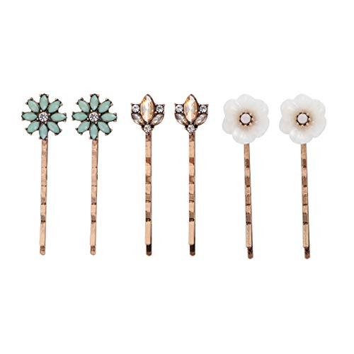 Lurrose 6Pcs Vintage Bobby Pins Elegant Crystal Rhinestone Flower Hair Pins Clips Headdress Simple Hair Barrette for Women Girls Outdoor Lurrose 6Pcs Vintage Bobby Pins Elegant Crystal Rhinestone Flower Hair Pins Clips Headdress Simple Hair Barrette for Women Girls Outdoor