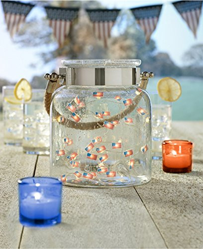 Studio Mercantile 10-ft Micro American Flag LED String Lights, Set of 2