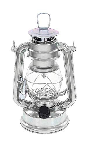 Lucky Winner Silver Metal Lantern with Dimmer, 7"