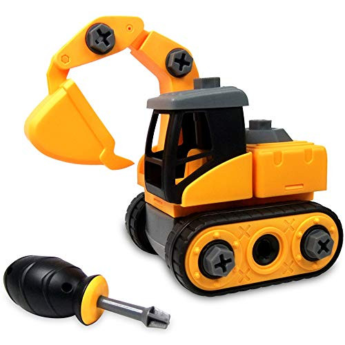 WisToyz Take Apart Toys, Toy Vehicles, Assembly Toy Excavator with Constructions Set, Building Vehicle Play Set with Screwdriver, Ideal Educational Toy for Toddlers, Boys & Girls Aged 3, 4, 5, 6 WisToyz Take Apart Toys, Toy Vehicles, Assembly Toy Excavator with Constructions Set, Building Vehicle Play Set with Screwdriver, Ideal Educational Toy for Toddlers, Boys & Girls Aged 3, 4, 5, 6