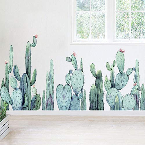 Poorminer Cactus Wall Decal Green Plants Flower Vinyl Sticker Removable Green Plant Cacti Stickers for Living Room Nursery Bedroom Children Kids Rooms Nursery DecorArt Murals Home Decoration Poorminer Cactus Wall Decal Green Plants Flower Vinyl Sticker Removable Green Plant Cacti Stickers for Living Room Nursery Bedroom Children Kids Rooms Nursery DecorArt Murals Home Decoration