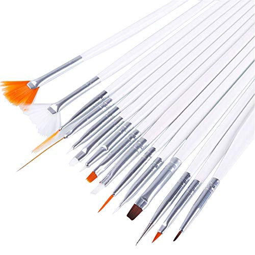 1Set 15Pcs Nail Art Kit Nail Art Micro Detail Paint Brush Set Nail Design Brush Pen Nail Painting Brushes Nail Dotting Tool Body Painting Tools Manicure Pen for Designer Manicure Lovers