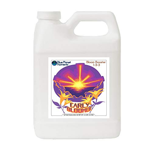 Blue Planet Nutrients Early Bloomer Bloom Booster Quart (32 oz) | Increase Buds & Flowers | Hydroponic Aeroponic Soil Coco Coir | For All Plants & Gardens Blue Planet Nutrients Early Bloomer Bloom Booster Quart (32 oz) | Increase Buds & Flowers | Hydroponic Aeroponic Soil Coco Coir | For All Plants & Gardens