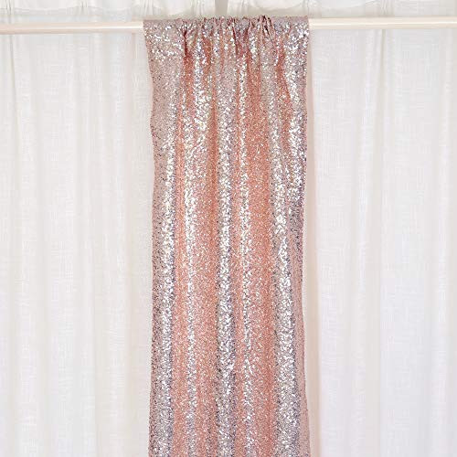 Zdada Rose Gold Sequin Backdrop  Photography Backdrop Curtain Wedding Photo Booth Backdrop2ft by 8ft