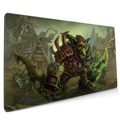 Extended Size Mouse Pad For World Of Warcraft CataclysmNonskid Rubber BaseStitched EdgesWaterResistantComputer Keyboard And Mouse Combo Pad Mouse Mat Ideal For Keyboard PC And Laptop 118x236 in