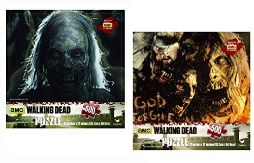 Walking Dead Bundle of 2 500 Piece Puzzles AMC Zombie Undead Walker Puzzle