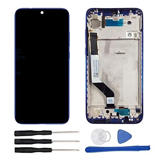 Assembly for Xiaomi Redmi Note 7 M1901F7E  M1901F7C  M1901F7H  Redmi Note 7 Pro Snapdragon 660 Global Version Replacement LCD Display Touch Screen Digitizer Blue with Frame