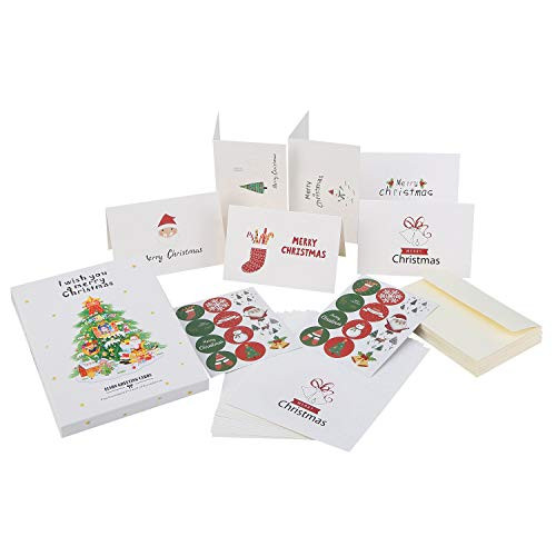 24 Pack Christmas Greeting CardHoliday Greeting Cards with 6 Attractive Christmas Designs 24 Stickers and 24 Yellow Envelopes Included 6x 4 Inches Tree 24 Pack Christmas Greeting CardHoliday Greeting Cards with 6 Attractive Christmas Designs 24 Stickers and 24 Yellow Envelopes Included 6x 4 Inches Tree