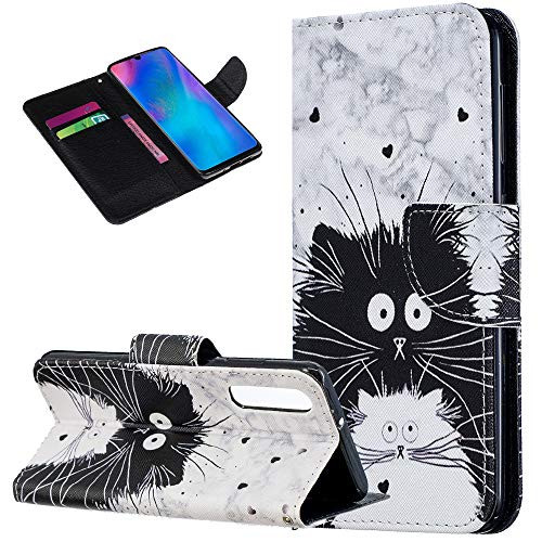 LEECOCO Huawei P30 Pro Case Luxury Print PU Leather Wallet Case Flip Stand Card Holder Bookstyle Magnetic Protective Case Cover for Huawei P30 Pro Totoro HX