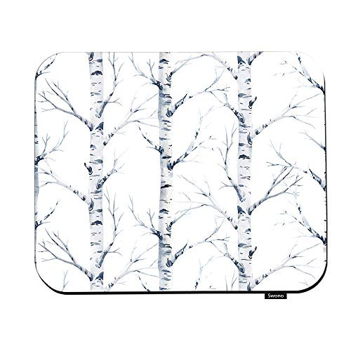 Swono Birch Tree Mouse Pads Winter Forest White Birch Tree Pattern Mouse Pad for Laptop Funny NonSlip Gaming Mouse Pad for Office Home Travel Mouse Mat 79X95