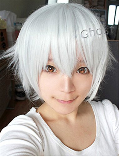 New Anime Short Antialice Layered Cosplay Party Costume Heat Resistant Wig white