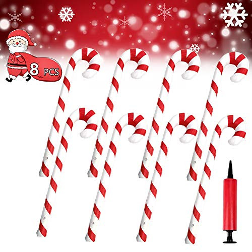 SAIPRO Inflatable Candy Canes for Christmas Decorations Candy Canes Balloons for Party Decorations Outdoor Candy Canes Decorations 8 Pack SAIPRO Inflatable Candy Canes for Christmas Decorations Candy Canes Balloons for Party Decorations Outdoor Candy Canes Decorations 8 Pack